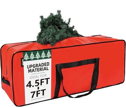 Red fabric christmas tree - christmas,