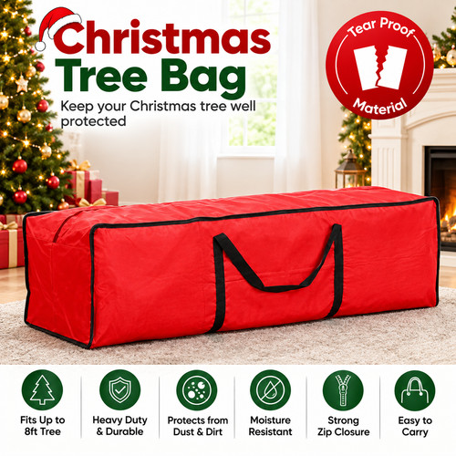 Red christmas tree storage - tree, bag